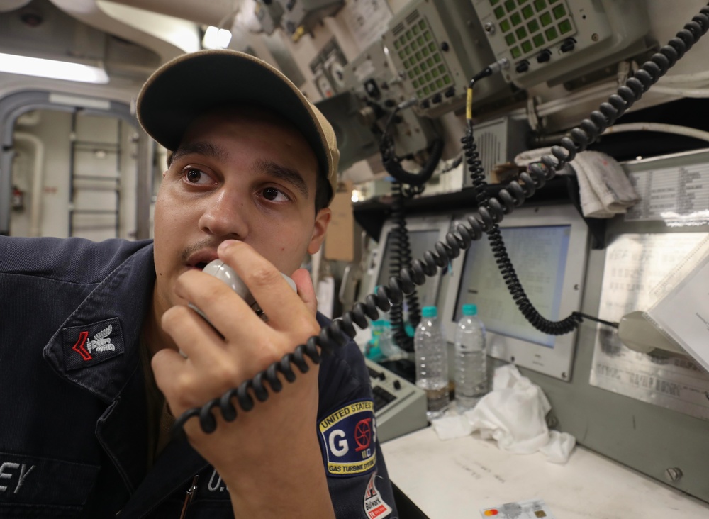 USS Dewey (DDG 105) Conducts Engineering Drills While Operating in the Bay of Bengal