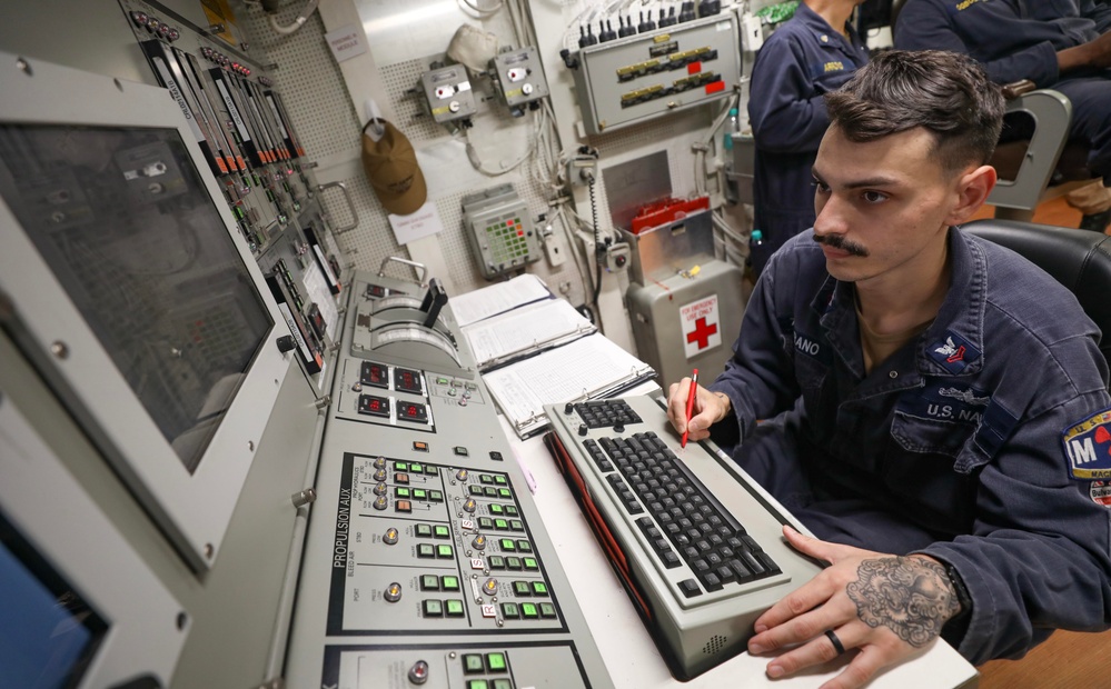 USS Dewey (DDG 105) Conducts Engineering Drills While Operating in the Bay of Bengal