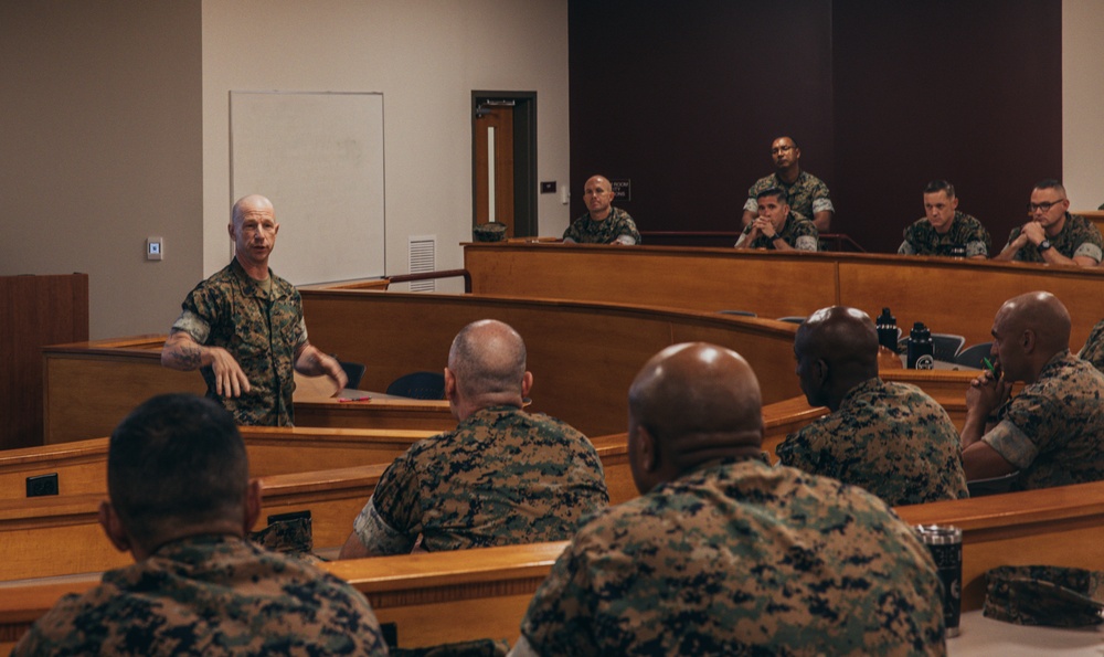 Sgt. Maj. Wilson Speaks at II MEF Staff Academy