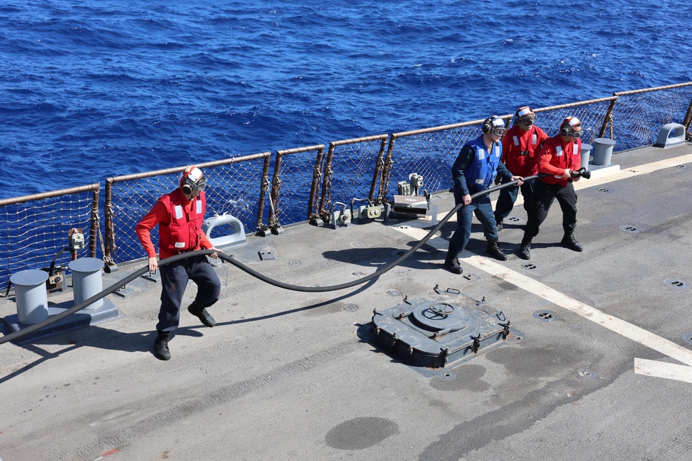 USS Arleigh Burke Aircraft Firefighting Drill