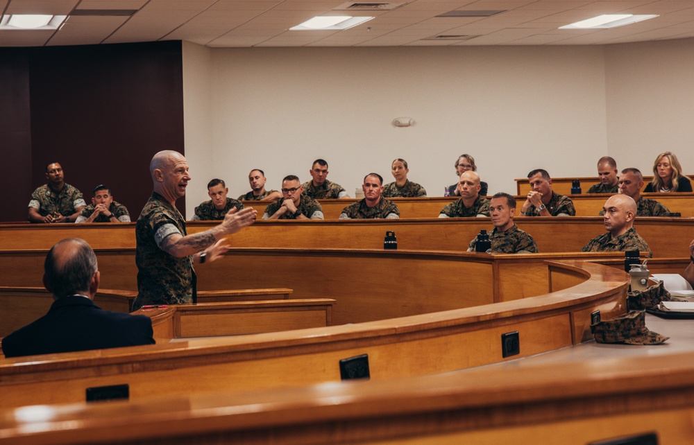 Sgt. Maj. Wilson Speaks at II MEF Staff Academy