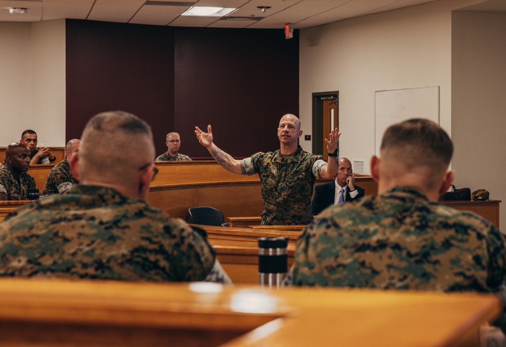 Sgt. Maj. Wilson Speaks at II MEF Staff Academy