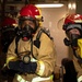 USS George H.W. Bush Sailors participate in a firefighting drill.