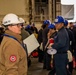 USS George H.W. Bush Sailors participate in a firefighting drill.