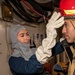 USS George H.W. Bush Sailors participate in a firefighting drill.