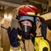 USS George H.W. Bush Sailors participate in a firefighting drill.