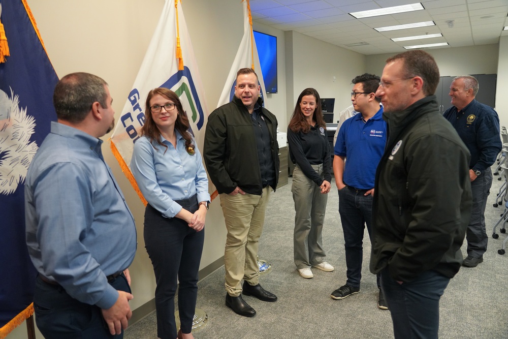 FEMA and SBA Associate Administrators visit Greenville South Carolina's Emergency Operations Center