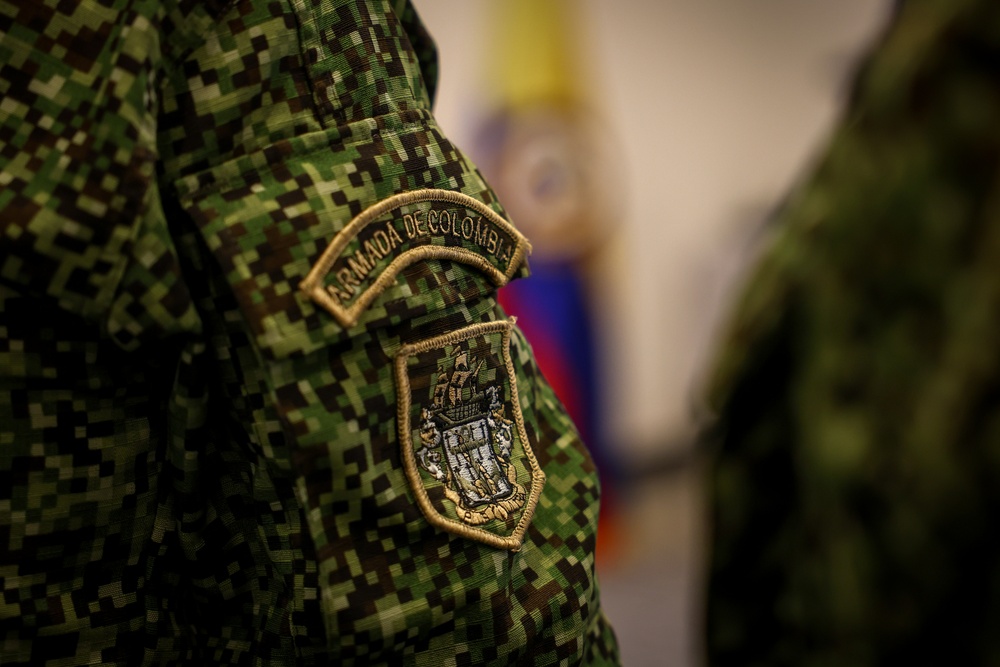 U.S. Marine Corps Forces, South, and Infantería de Marina de Colombia collaborate during a staff planner working group