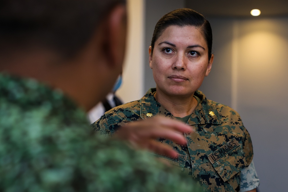 U.S. Marine Corps Forces, South, and Infantería de Marina de Colombia collaborate during a staff planner working group
