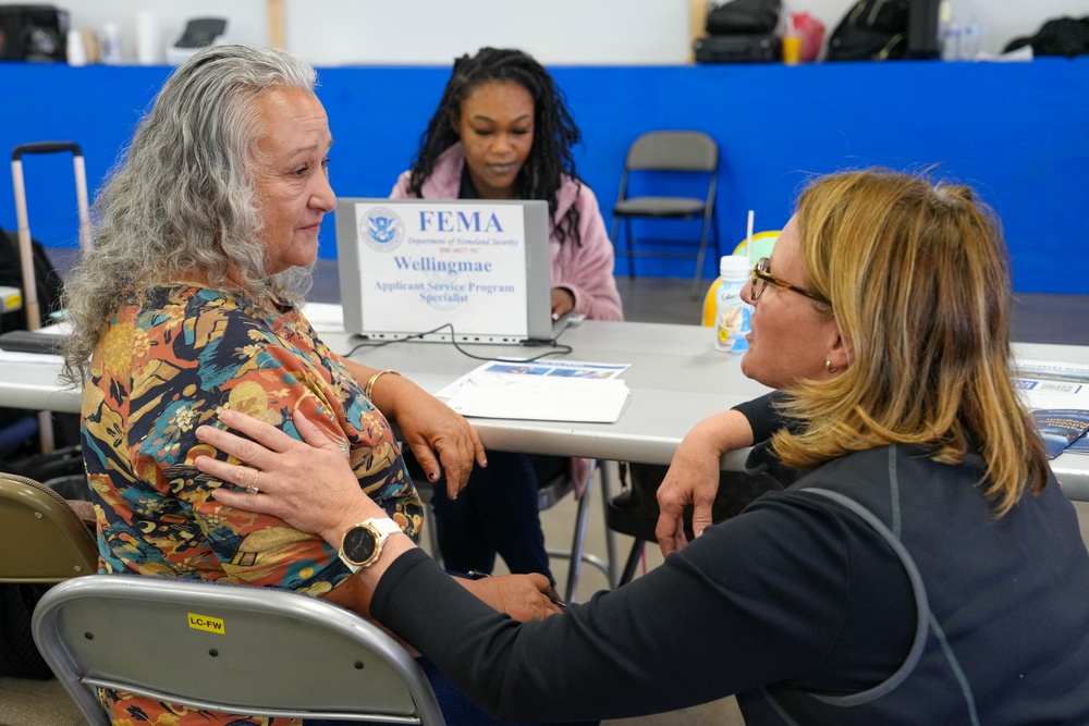 FEMA Administrator Meets with Staff and Survivors at a Disaster Recovery Center