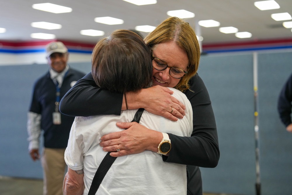 FEMA Administrator Meets with Staff and Survivors at a Disaster Recovery Center