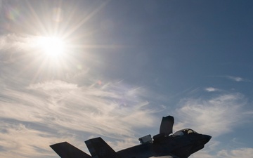 F-35B launches from JS Kaga during sea trials