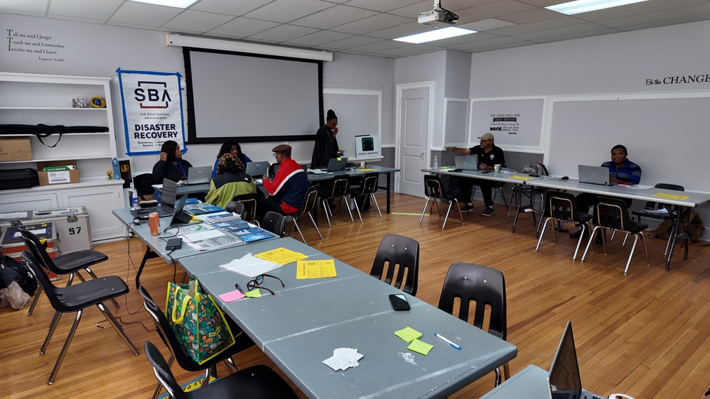 Disaster survivors visit FEMA-State Disaster Recovery Center in Greenwood, SC.