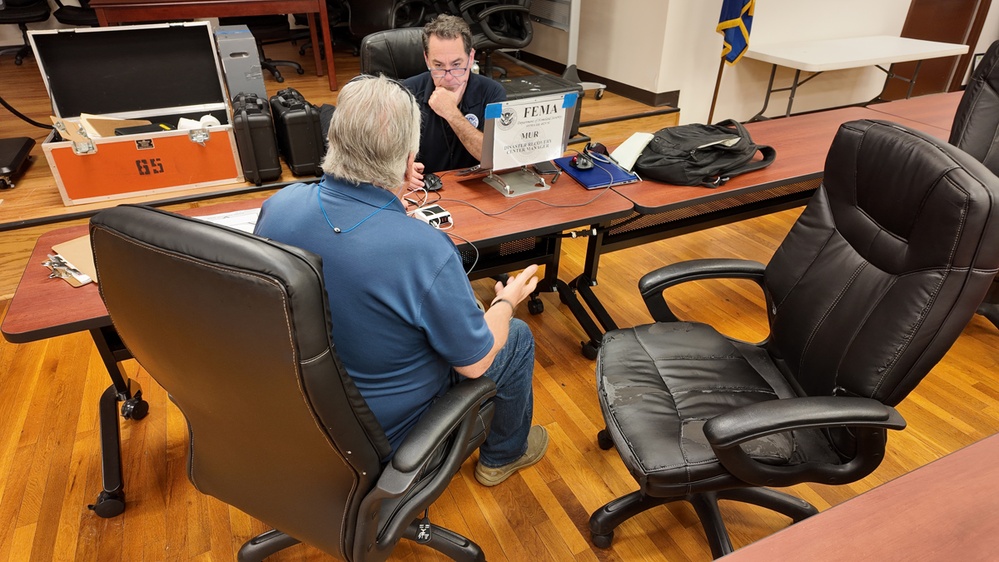 Disaster survivors visit FEMA-State Disaster Recovery Center in Greenwood, SC.