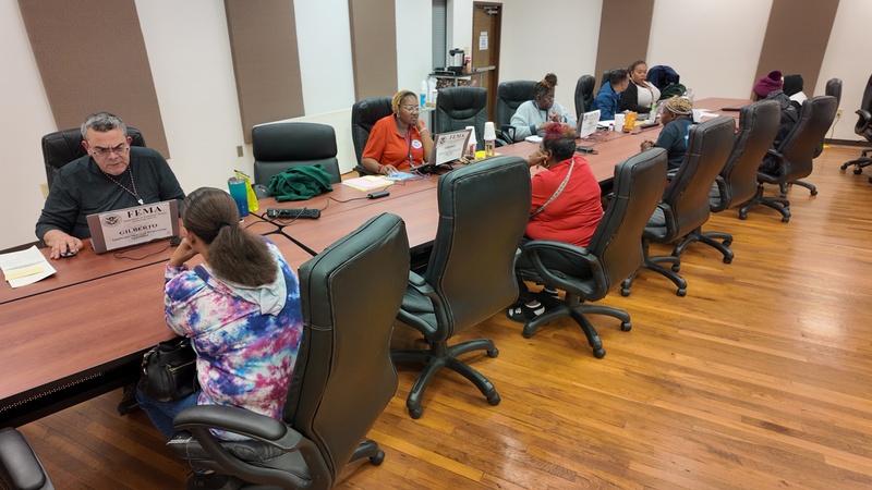 Disaster survivors visit FEMA-State Disaster Recovery Center in Greenwood, SC.