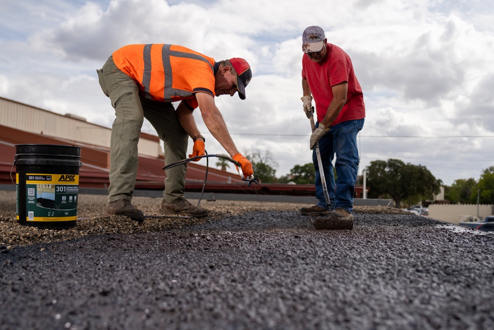 502d Civil Engineer Squadron seals leaky roof