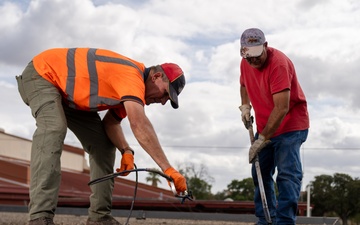 502d Civil Engineer Squadron seals leaky roof