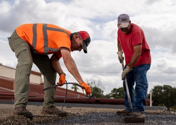 502d Civil Engineer Squadron seals leaky roof