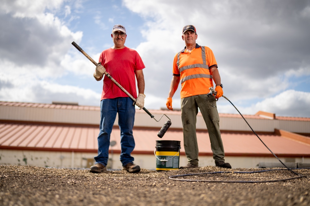 502d Civil Engineer Squadron seals leaky roof