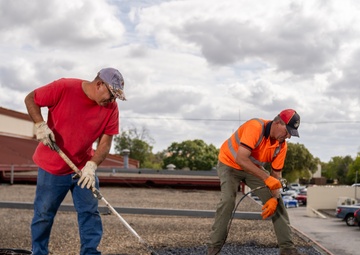 502d Civil Engineer Squadron seals leaky roof