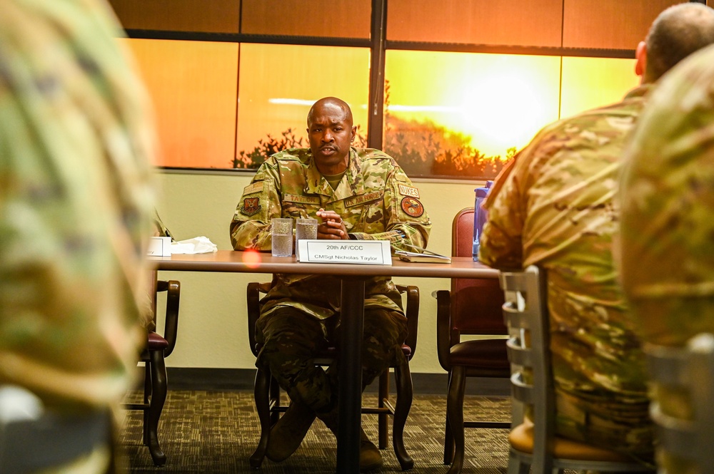 CMSgt's meet with future 20 AF Airmen