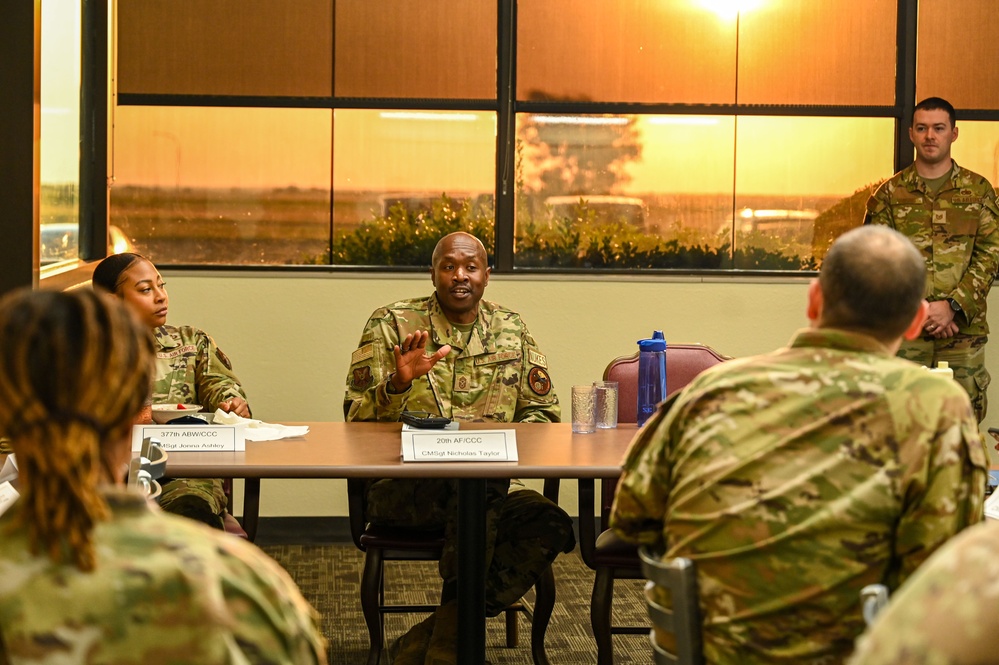 CMSgt's meet with future 20 AF Airmen