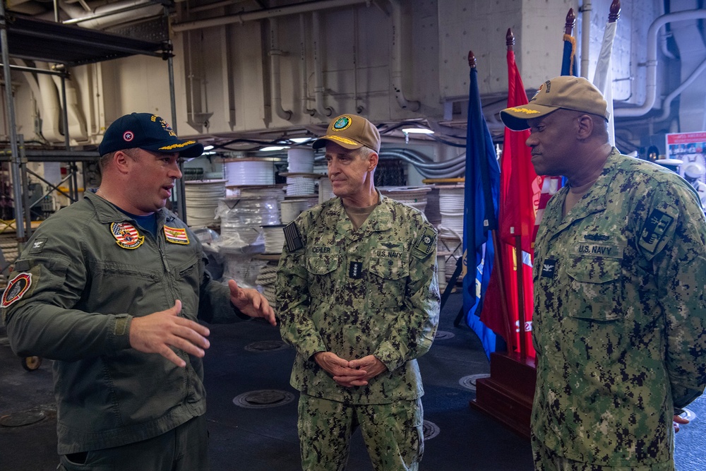 PACFLEET Holds Sasebo All Hands Call Aboard USS America (LHA 6)