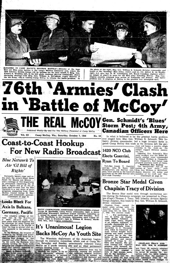 This Month in Fort McCoy History — October