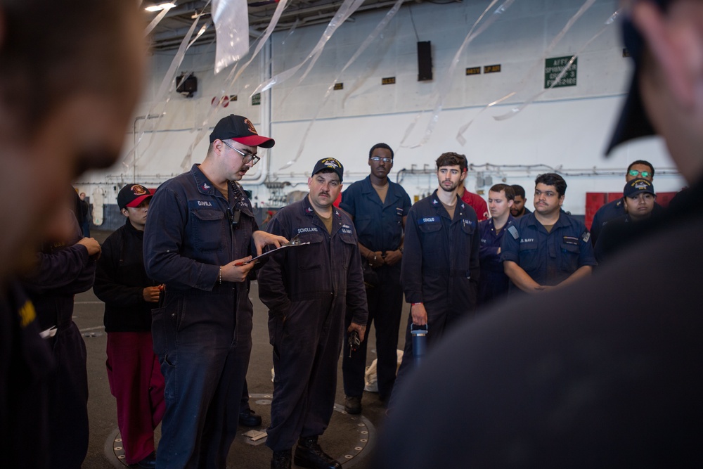 USS Ronald Reagan (CVN 76) conducts counter measure wash down