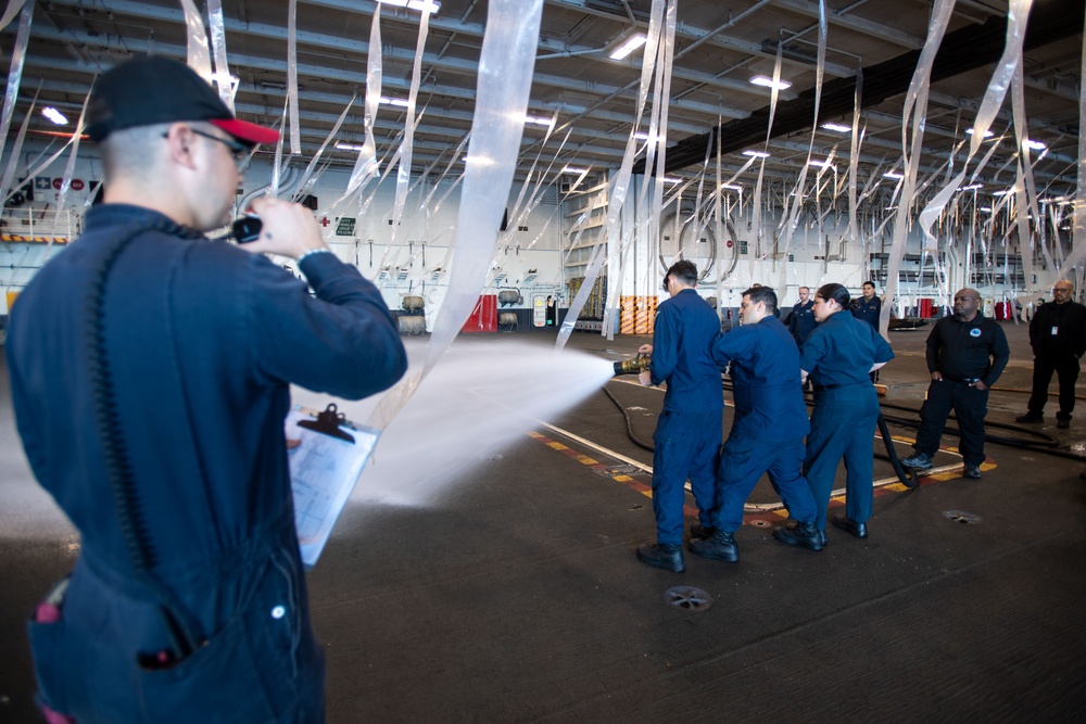 USS Ronald Reagan (CVN 76) conducts counter measure wash down