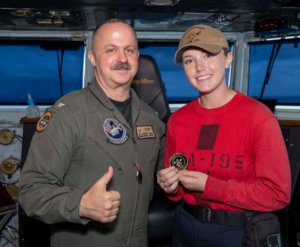 George Washington awards Warfighter of the Day: AOAN Alexa Ackerman