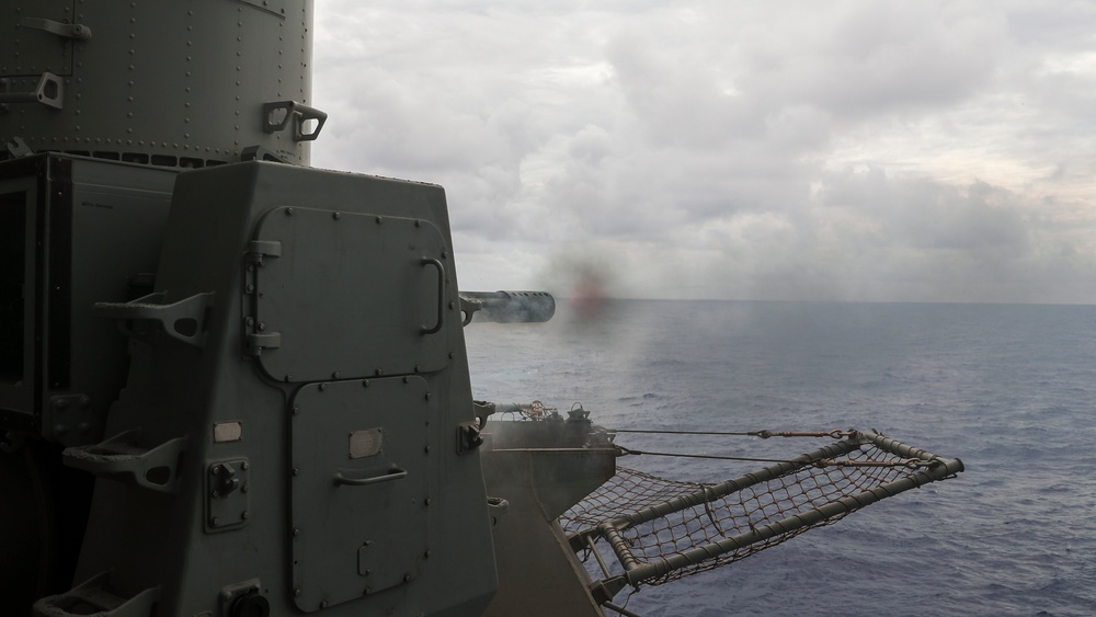 USS George Washington Fires Close-in Weapons Systems During PACFIRE