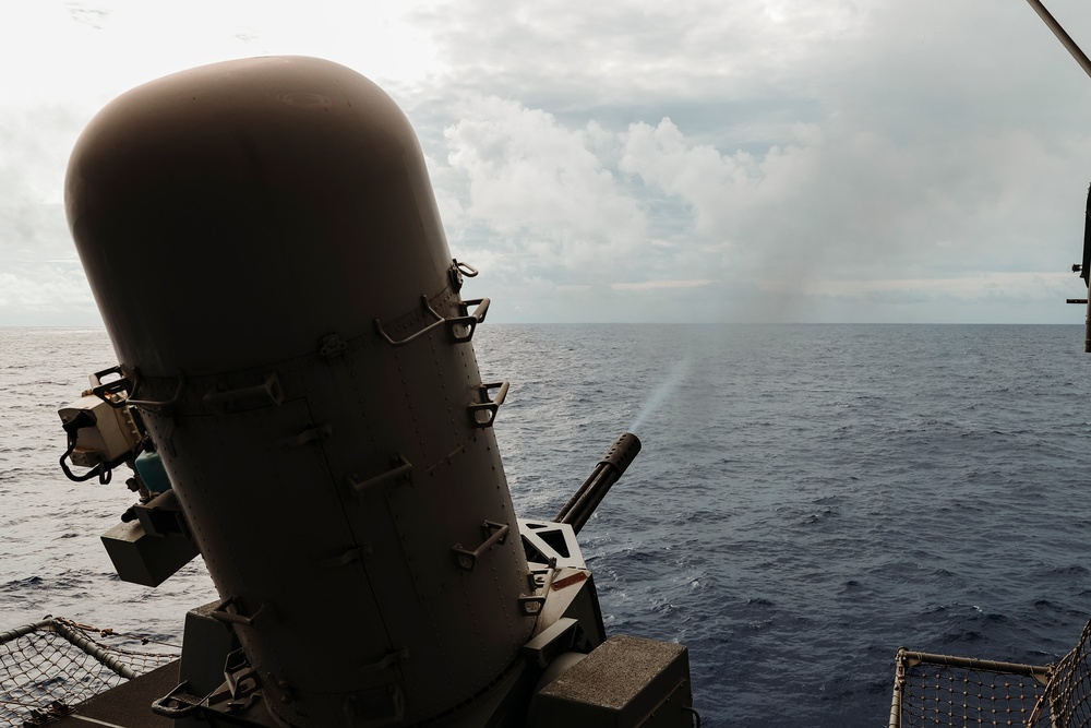 USS George Washington Fires Close-in Weapons Systems During PACFIRE