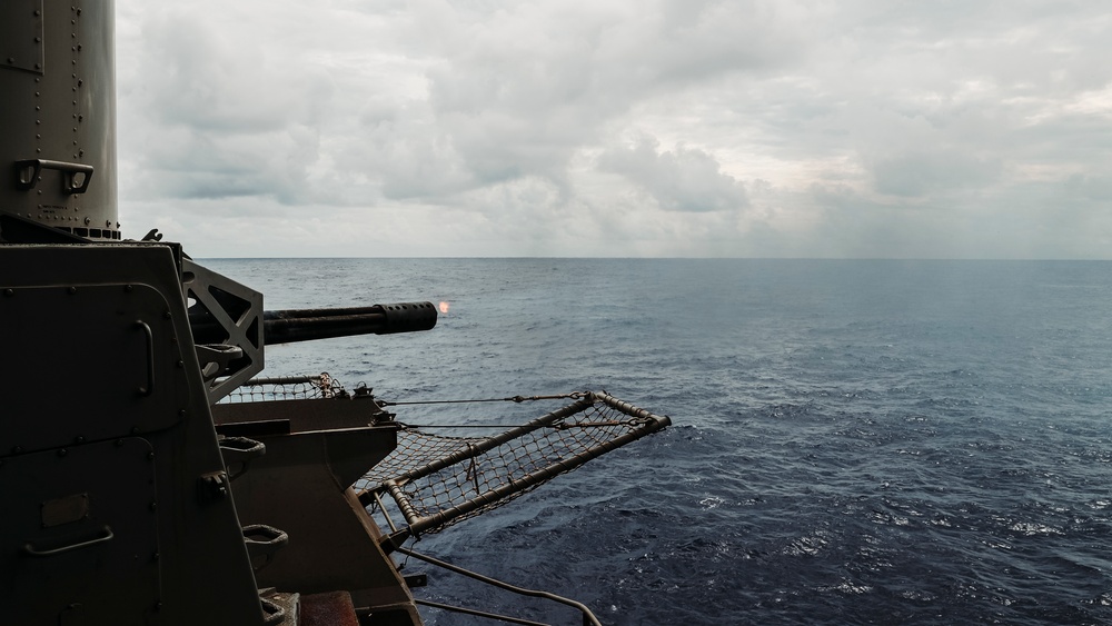 USS George Washington Fires Close-in Weapons Systems During PACFIRE.
