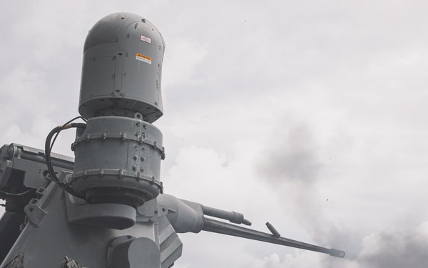 USS George Washington Fires Mark-38 during PACFIRE