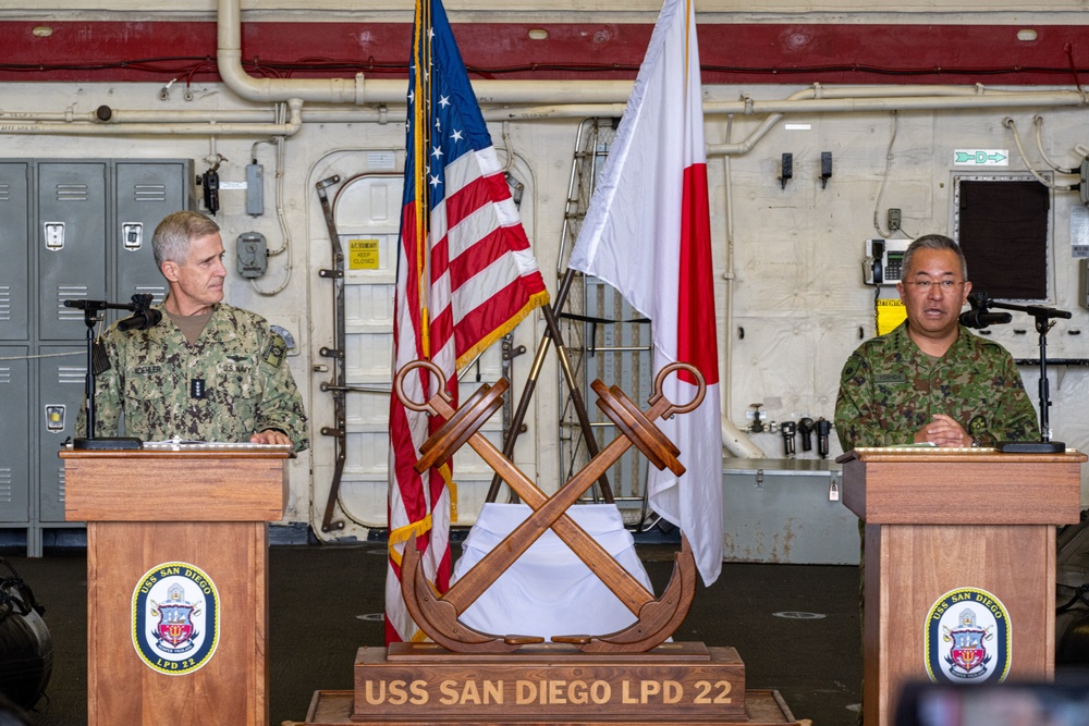 Exercise Keen Sword 25 Press Conference aboard USS San Diego (LPD 22)