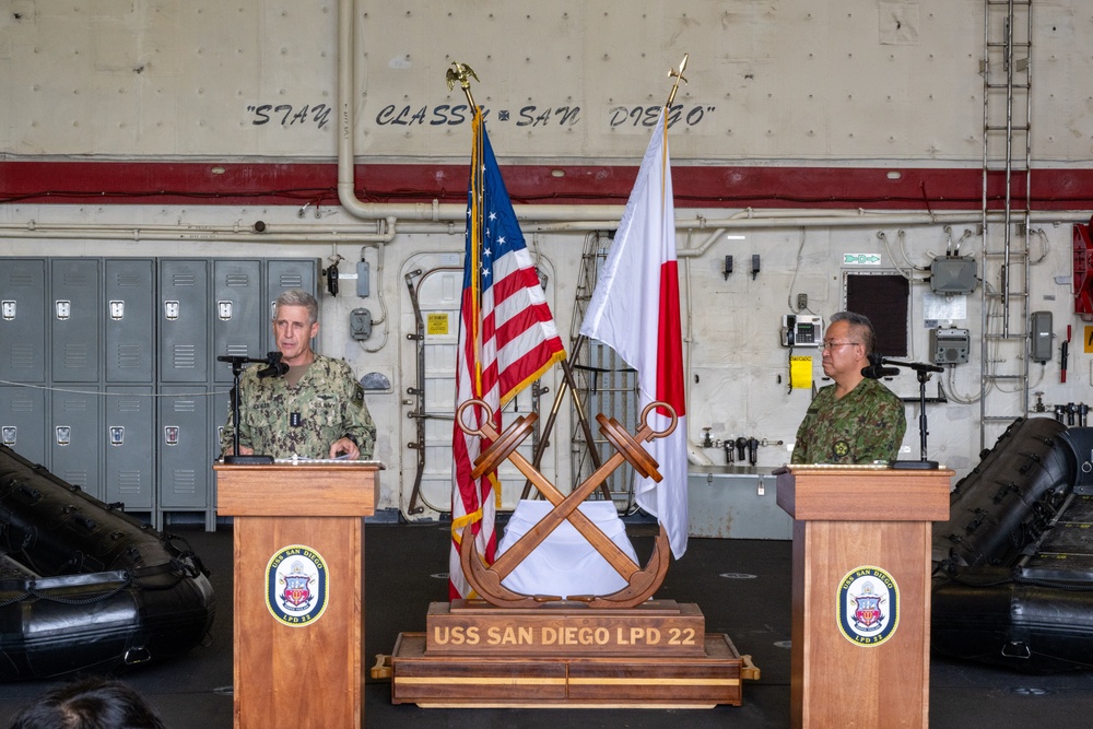 Exercise Keen Sword 25 Press Conference aboard USS San Diego (LPD 22)