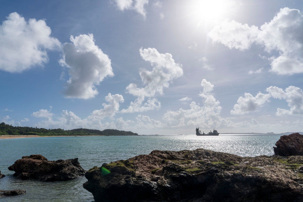 Stern Landing Vessel at Kin Blue Beach