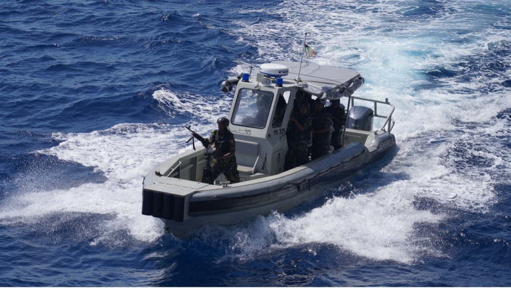 Kenya Defence Forces conduct VBSS training aboard the USS Hershel &quot;Woody&quot; Williams