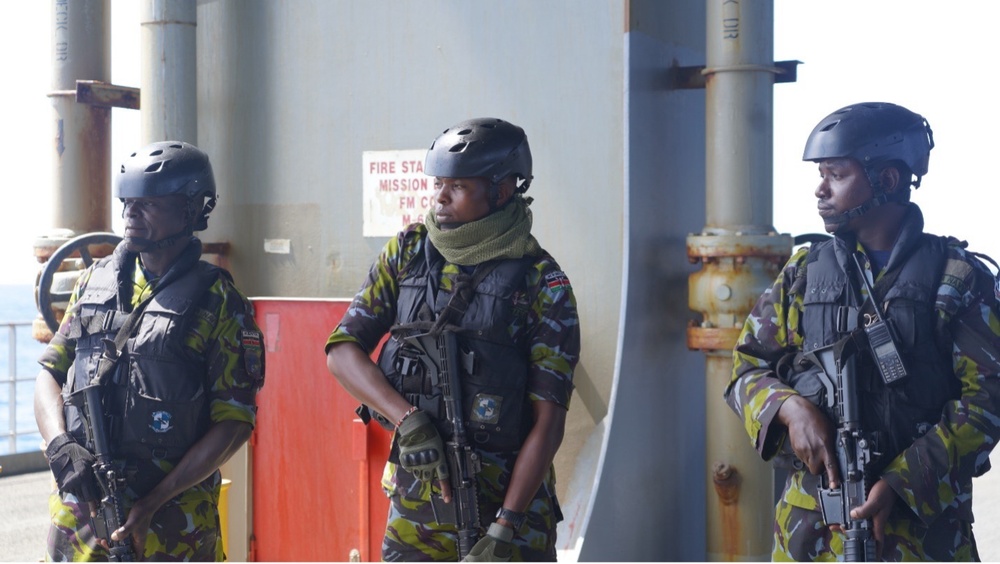 Kenya Defence Forces conduct VBSS training aboard the USS Hershel &quot;Woody&quot; Williams