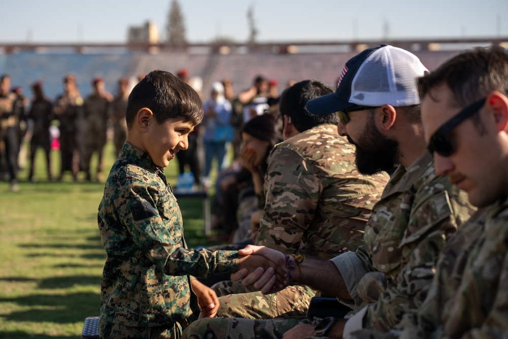 U.S. Forces Attend Raqqa Liberation Anniversary Event