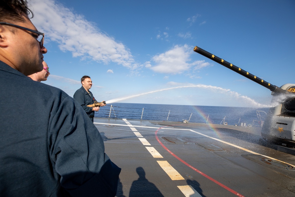 Fresh Water Wash Down aboard the USS Cole