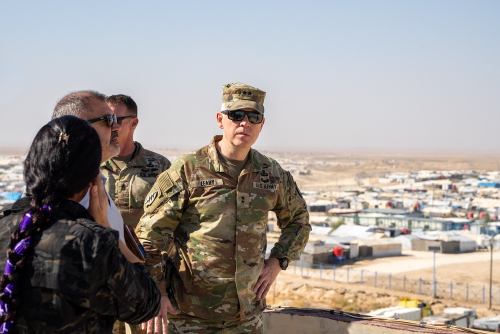 OIR Commander visits Al Hol Displaced Persons Camp in Syria