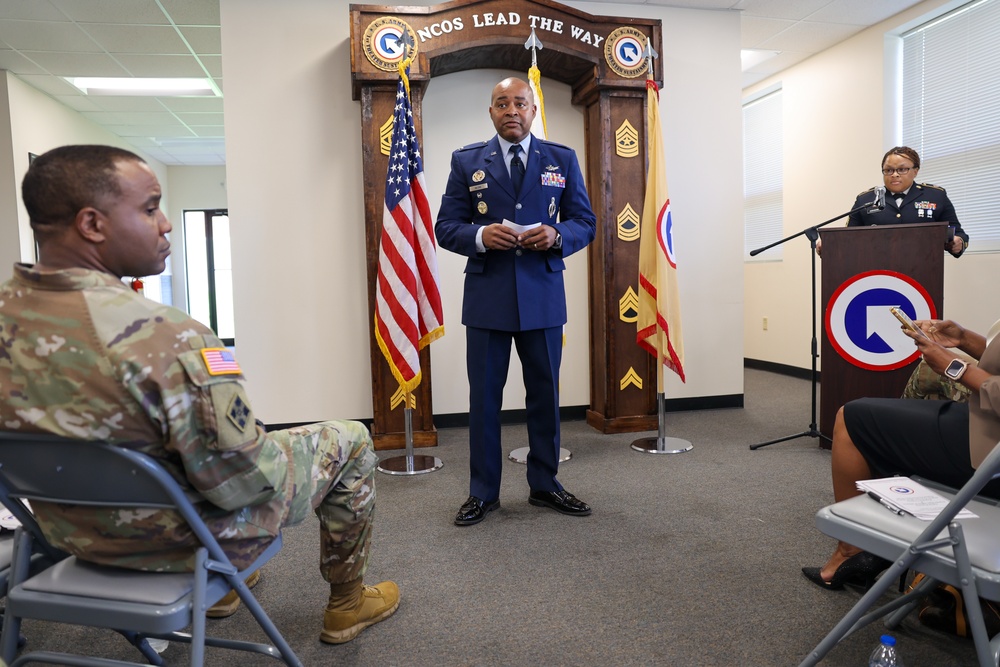 1st TSC hosts promotion ceremony for three senior noncommissioned officers