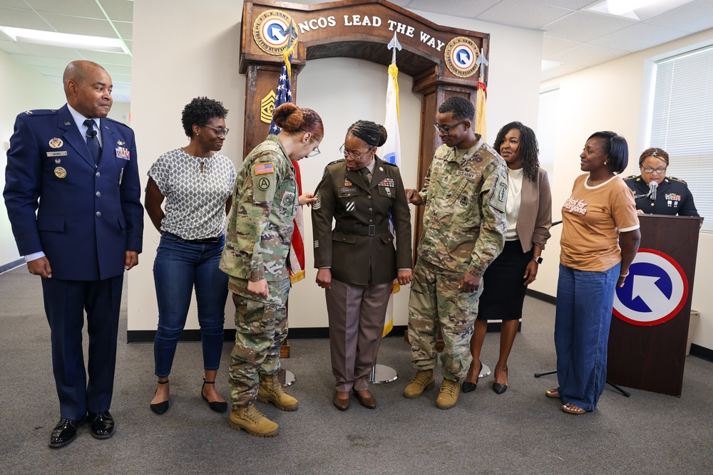 1st TSC hosts promotion ceremony for three senior noncommissioned officers