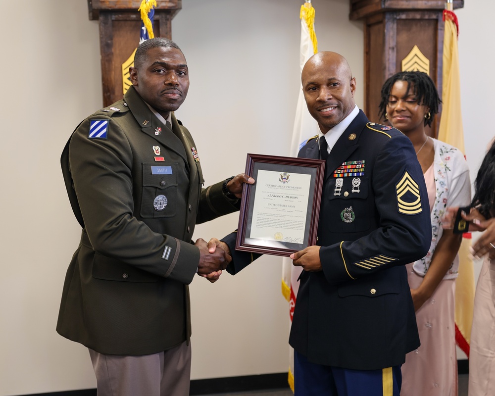 1st TSC hosts promotion ceremony for three senior noncommissioned officers