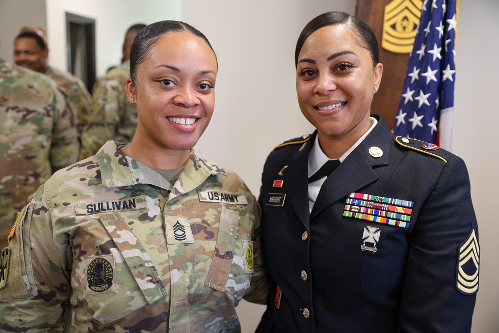 1st TSC hosts promotion ceremony for three senior noncommissioned officers