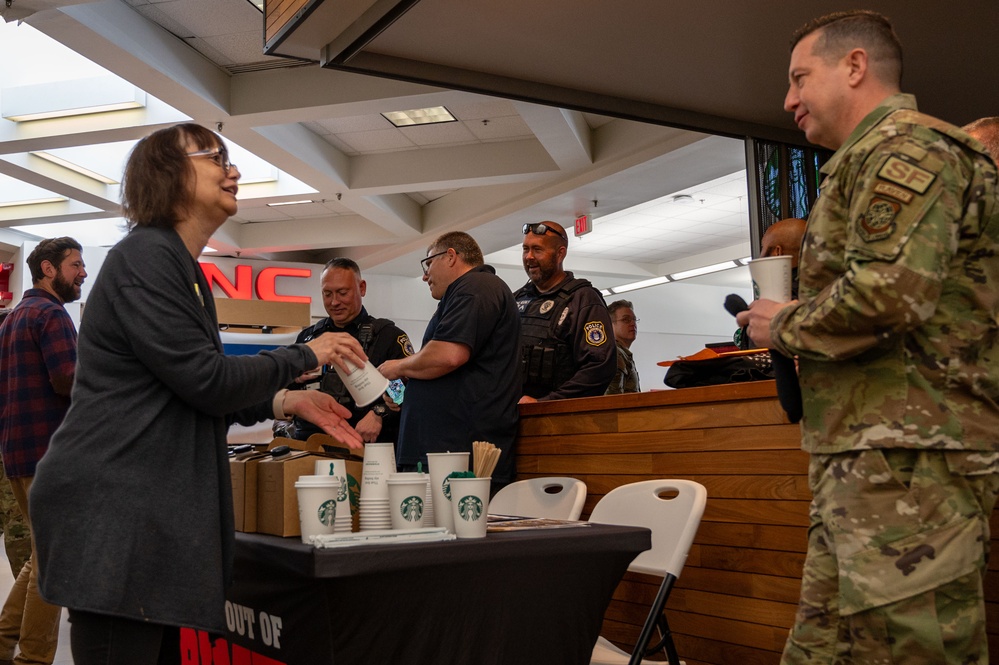 87th Security Forces Squadron hosts Coffee with a Cop event