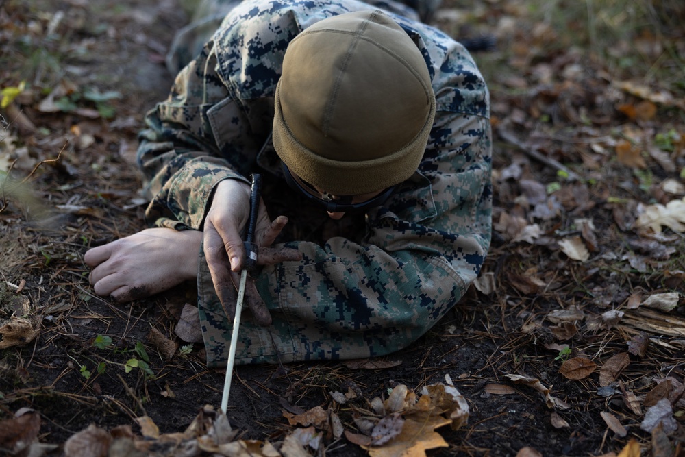 U.S. Marine Conduct Lane Sweeping Training