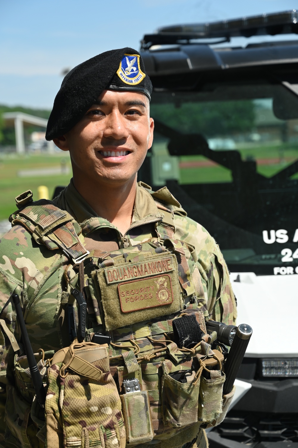 Tech. Sgt.  Andrew Douangmankone displays excellence with the 188th Security Forces